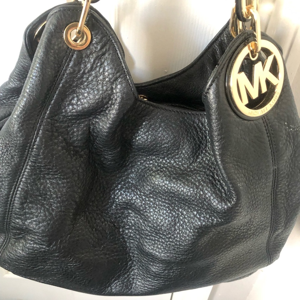 Michael Kors pebbled  black handbag